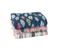 HOULIFE Pañuelos de algodón puro 60S para mujer, estampado colorido, para niñas, niños, estudiantes, uso diario, 34 x 34 cm, varios colores, 34x34cm/13x13”