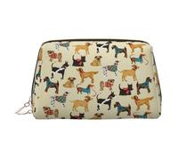 Hound Dogs - Bolsa de maquillaje de viaje con compartimentos, bolsa de aseo portátil para mujer, Gold, One Size