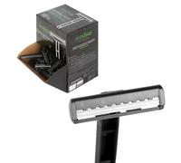 Hound Tattoo Supply - Maquinilla de afeitar desechable para tatuadores - Negro - Hoja de acero de alta calidad - Paquete de 100 piezas - Afeitado cómodo (DOBLE HOJA)