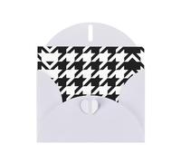 Houndstooth - Hebilla negra con estampado de pata de gallo con sobres, tarjetas de felicitación y pensamiento en ti, 4 x 6 pulgadas