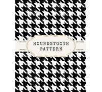 Houndstooth Scrapbook Paper - 50 Pages, Single Black and White Design - 8.5 x 11 in Craft Pad: Monochrome Scrapbook Paper with Classic Houndstooth Pattern for Journaling, DIY Crafts, and Layouts