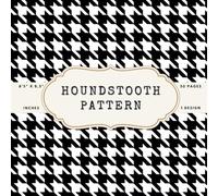 Houndstooth Scrapbook Paper - 50 Pages, Single Black and White Design - 8.5 x 8.5 Inch Pattern Pad: Monochrome Patterned Paper for Scrapbooking, ... Collages, Crafts, Mood Boards, Projects