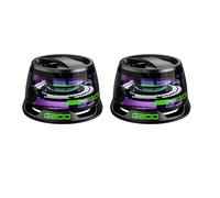 Hounyoln 2 bocinas magnéticas G200 con Bluetooth, multifuncionales, portátiles, con luz multicolores RGB, efecto de sonido envolvente 3D, soporte para teléfono para iPhone, Android, emparejamiento TWS