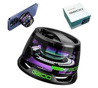 Hounyoln Altavoz Bluetooth magnético, Altavoz portátil Multifuncional G200 con luz RGB Multicolor, Efecto de Sonido Envolvente 3D, Soporte de teléfono para iPhone, Android, emparejamiento TWS (Negro)