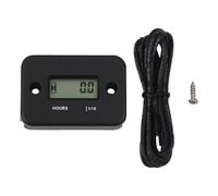 Hour Meter - Lcd Digital Tachometer for Motorcycle Atv | Waterproof Engine Hour Meter, Perfect for Lawn Mower, Snowmobile, Marine Boat, Pressure Washer, and Outdoor Power Equipment, Red Orange Black