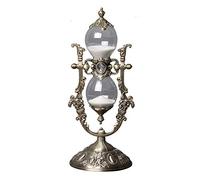 Temporizador de reloj de arena, temporizador de reloj de arena dorado en relieve de 15 minutos, utilizado para decoración vintage del hogar, decoración de oficina/escritorio, regalos de boda de cocina