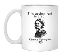 HOURRUIYU Divertida taza de enfermera, taza de estudiante de enfermería, taza Florence Nightingale, divertida taza de regalo para estudiantes de enfermería, 325 ml