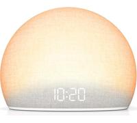 HOUSBAY Reloj Despertador de Amanecer, máquina de Sonido de Ruido Blanco para Dormitorio, luz Natural de Despertador con Suaves Sonidos de Alarma, 20 ayudas para Dormir relajantes, Pantalla Regulable