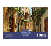 House 1000 Piece Cognitive Puzzle, Paper, Educational Toy for Adults Teens Charming Street View Town Puzzles, Ideal Party & Gift Choice 52x38cm/1000pcs
