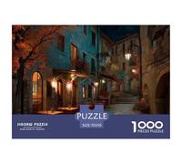 House 1000 Piece Educational Puzzle, Paper, Adults Teens Charming Street View Town Puzzles, Gift & Party Activity 70x50cm/1000pcs