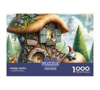 House 1000 Piece Puzzle for The Cottage Hidden in The Shoes Puzzles Adults Teens, Paper, Enhance Focus & Educational, Party Activity 52x38cm/1000pcs