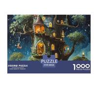 House Adults Teens Puzzles 1000 Pieces A Cozy Treehouse Puzzle, Premium Paper, Educational Brain Game, Ideal Gift for Family & Friends 38x26cm/1000pcs