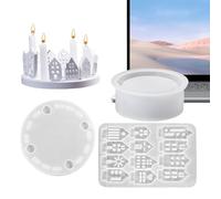 House Candle Holder Silicone Holder Hollow House Design Candle Holder, Cement Candlestick Resin Casting Mold, Plaster Making Molds Silicone, Candle Holder Mold, Silicone Mold for Ornaments