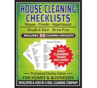 HOUSE CLEANING CHECKLISTS BOOK • For Regular Daily & Deep Cleaning Use: Professional Home Cleaning Checklist System | 50 Cut Out/Tear Out Housekeeping ... Airbnb, & Cleaning Companies | 8.5x11 Inches