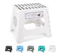 House Day 27 cm Taburete Plegable para niños - Caminar Pie Infantil Plegable Taburete de plástico Silla Plegable Taburete Plegable Taburete para niños (Blanco)