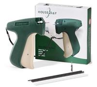 HOUSE DAY Pistola de etiquetado para ropa, fijador rápido de ropa, dobladillo de costura, costura rápida con 2 agujas, cierres negros 1320 y blancos 1320