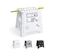 HOUSE DAY Taburete Plegable de Ligero 33cm Blanco plástico Antideslizantes para niños la Cocina Taburete de baño