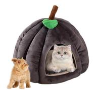 House De Calabaza Cat - Cozy Halloween Cat House | Bed De Cueva De Mascotas | Cama Festiva En Forma De Calabaza Adecuada para Interiores, Pequeñas Mascotas Y Decoración De Temporada Espel