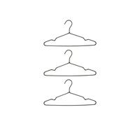 House Doctor 3 Perchas Wire gris oscuro