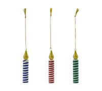 House Doctor Adorno colgante Ljus. 3 piezas Verde-rosa-azul