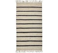 house doctor Alfombra de yute beige y negro 140x70 cm
