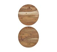 House Doctor Bandeja Wood Ø25 cm 2-pack Natur