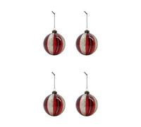House Doctor Bolas de Navidad Ø10 cm. 4-pack Rojo vino