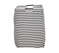 House Doctor Cesto para la colada Stripes Blanco - negro