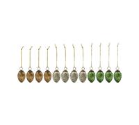House Doctor Colgantes de Pascua en forma de huevo House Doctor. 12 piezas Verde. rosa. Off-white
