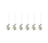 House Doctor Colgantes de Pascua Rabb. pack de 6 Off-white