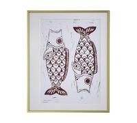 House Doctor Cuadro Fish wall art 40x50 cm Burgundy