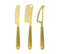 House Doctor Cuchillos para queso Cheese 3 piezas Dorado