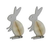 House Doctor Decoración de conejos de Pascua Rabb. pack de 2 Off-white