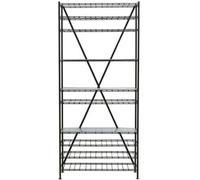 house doctor Estante de 10 niveles, metal negro