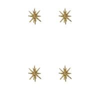 House Doctor Estrellas para el árbol de Navidad Spike Ø7.5 cm. 4-pack Purpurina de latón marrón
