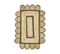 House Doctor Felpudo Denta Verde-natural. 60x90 cm