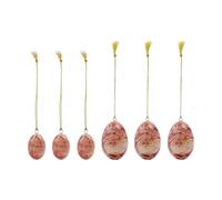 House Doctor Huevos de Pascua Marble 6 piezas Burned red