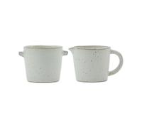 House Doctor Jarra de leche y azucarero Pion Gris-blanco