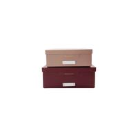 House Doctor - Keep Caja organizadora 2pcs. Bordeaux/Rosa