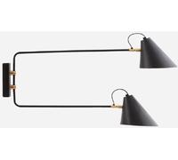 house doctor Lámpara 2 luces con enchufe e interruptor metal 81cm