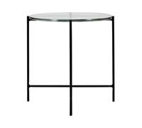 House Doctor Mesa auxiliar Tamu Ø40x40 cm Negro-vidrio