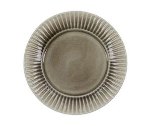 House Doctor Plato de desayuno Pleat Ø22 cm Gris-marrón