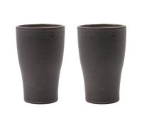 House Doctor Set de 2 tazas térmicas Liss 14 cm gris oscuro