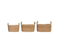 House Doctor Set de 3 cestas bajas de almacenamiento Stella Natural
