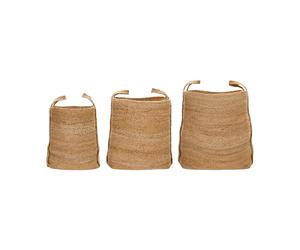 House Doctor Set de 3 cestas de almacenamiento Stella Natural