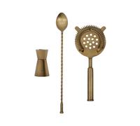 House Doctor Set de cóctel Baar 3-pack Latón antiguo