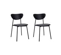 House Doctor Sillas con asiento Must 2-pack Negro