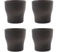 house doctor Tazas de gres gris oscuro ( Juego de 4 )