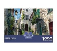 House Focus-Boosting 1000 Piece Puzzle, Premium Paper, Educational & Charming Street View Town Fun for Adults PuzzlesTeens, Great Gift for Friends 38x26cm/1000pcs