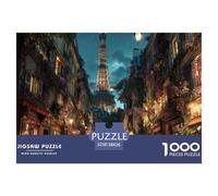 House Focus-Boosting 1000 Piece Puzzle, Premium Paper, Educational & Charming Street View Town Fun for Adults PuzzlesTeens, Great Gift for Friends 38x26cm/1000pcs